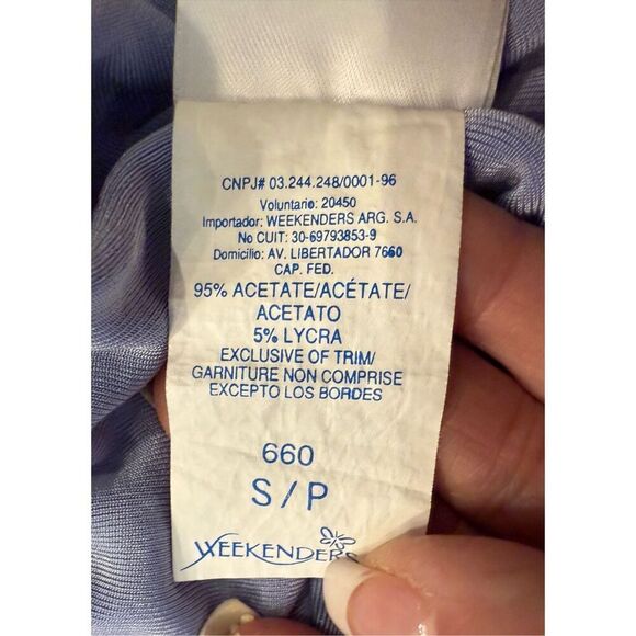 Weekenders Skirt/Top Set V-Neck Top Pull On Skirt Knit Stretch Sz. S/M Packable - Picture 11 of 13